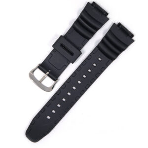 PU Watch Strap Replaceable Pin Buckle Watch Wrist Bracelet Black